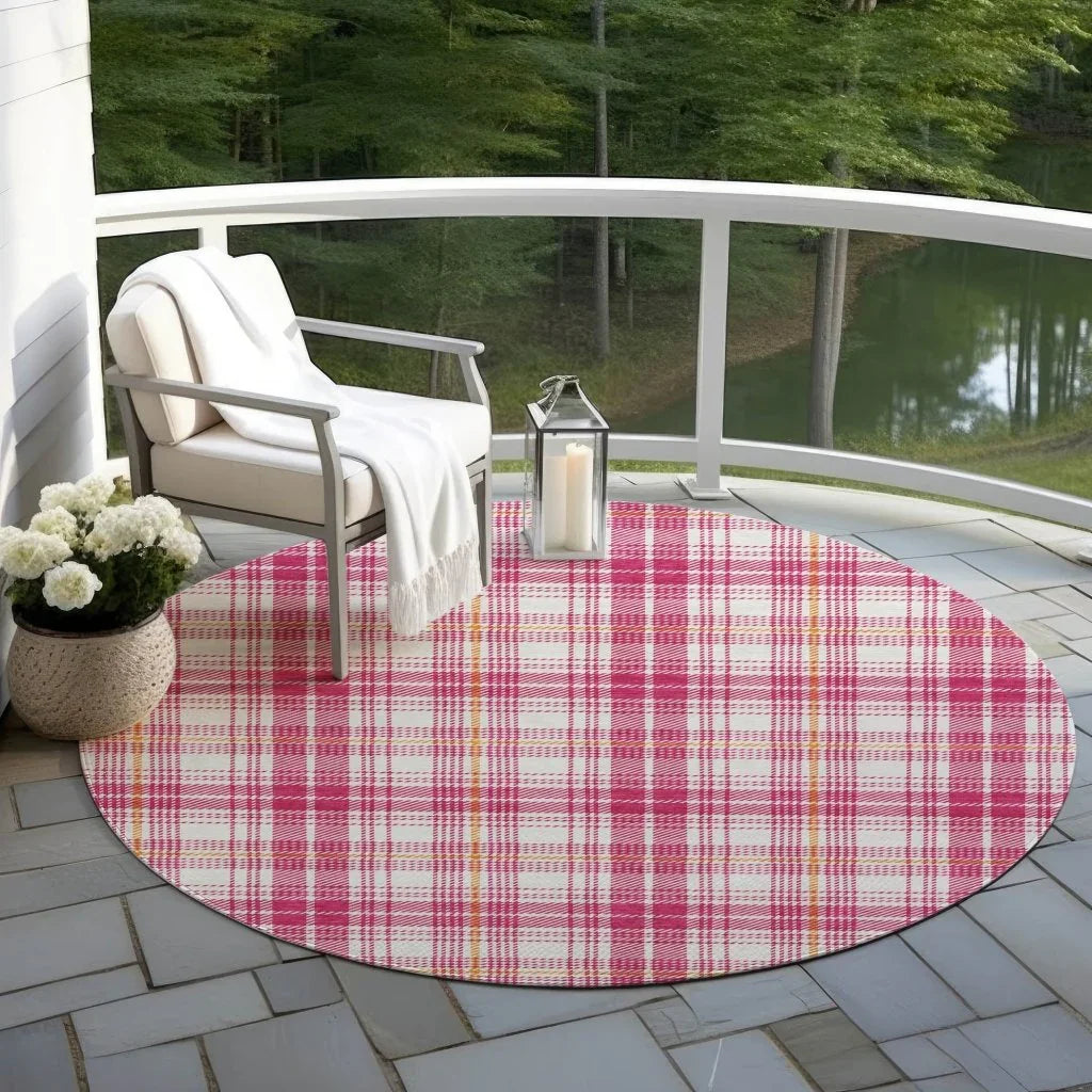 Aurora Pink Washable Indoor-Outdoor Rug-Outdoor Rugs-LOOMLAN Rugs-LOOMLAN
