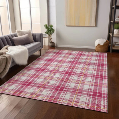 Aurora Pink Washable Indoor-Outdoor Rug-Outdoor Rugs-LOOMLAN Rugs-LOOMLAN