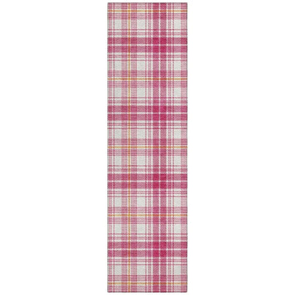Aurora Pink Washable Indoor-Outdoor Rug-Outdoor Rugs-LOOMLAN Rugs-2'3" x 7'6"-LOOMLAN