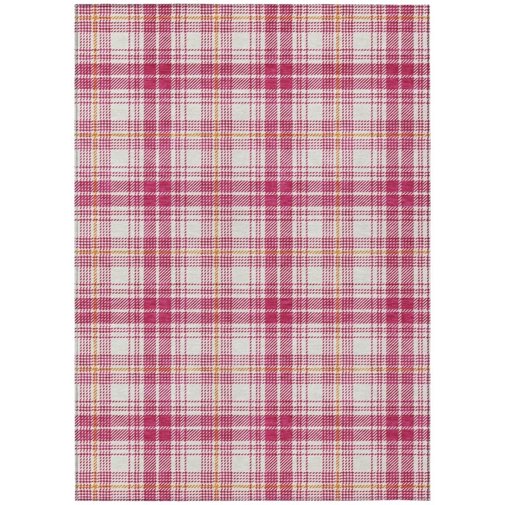 Aurora Pink Washable Indoor-Outdoor Rug-Outdoor Rugs-LOOMLAN Rugs-2'6" x 3'10"-LOOMLAN