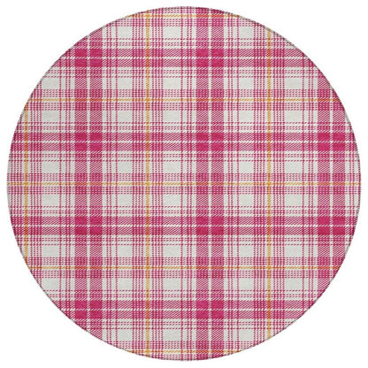 Aurora Pink Washable Indoor-Outdoor Rug-Outdoor Rugs-LOOMLAN Rugs-8' x 8'-LOOMLAN