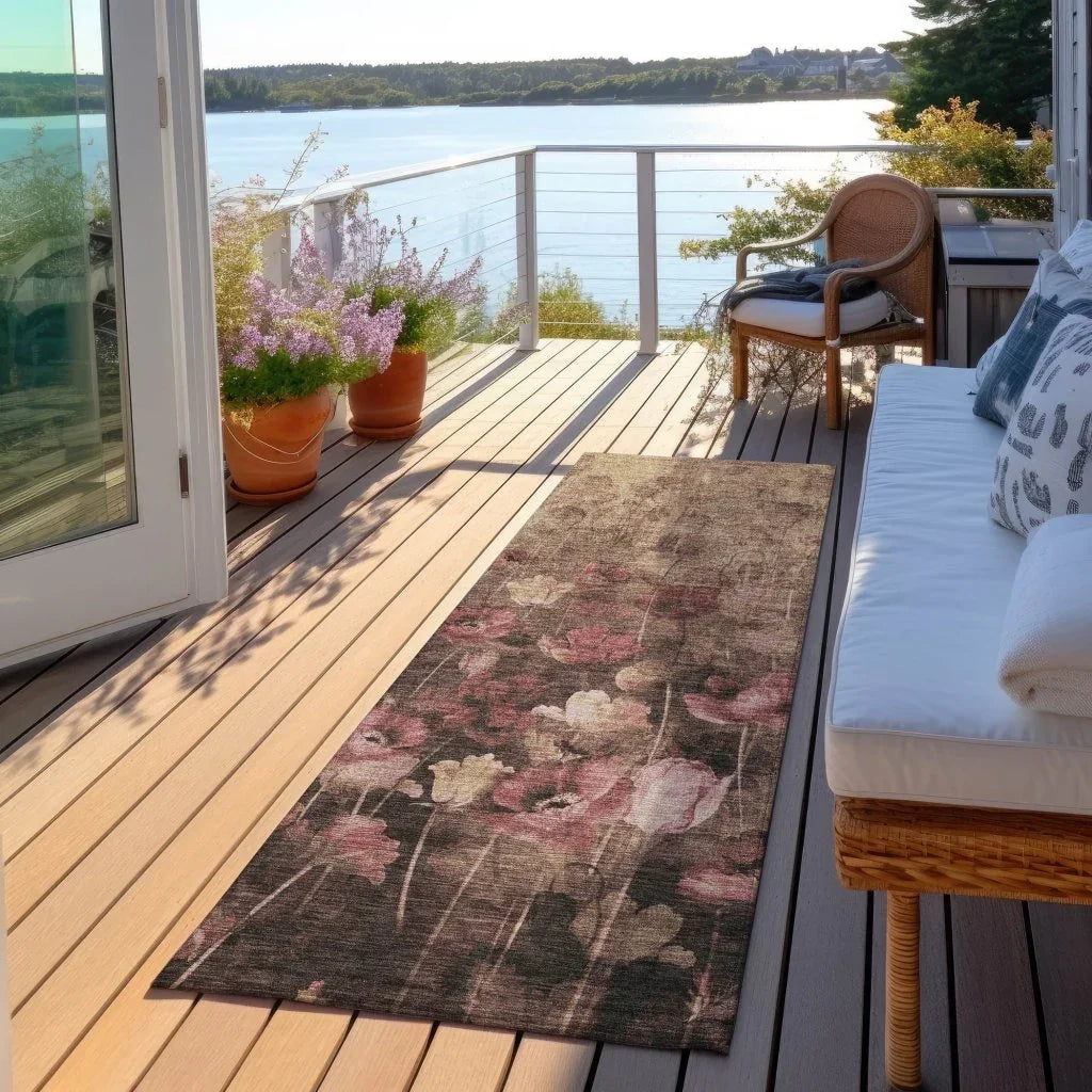 Aurora Taupe Washable Indoor-Outdoor Rug-Outdoor Rugs-LOOMLAN Rugs-LOOMLAN