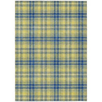 Aurora Yellow Washable Indoor-Outdoor Rug-Outdoor Rugs-LOOMLAN Rugs-2'6" x 3'10"-LOOMLAN