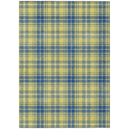 Aurora Yellow Washable Indoor-Outdoor Rug-Outdoor Rugs-LOOMLAN Rugs-2'6" x 3'10"-LOOMLAN