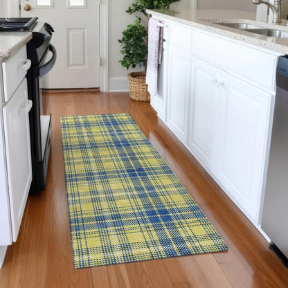 Aurora Yellow Washable Indoor-Outdoor Rug-Outdoor Rugs-LOOMLAN Rugs-LOOMLAN