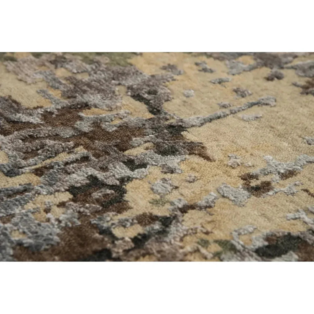 Ausa Abstract Brown Large Area Rugs For Living Room - LOOMLAN - LOOMLAN - Area Rugs