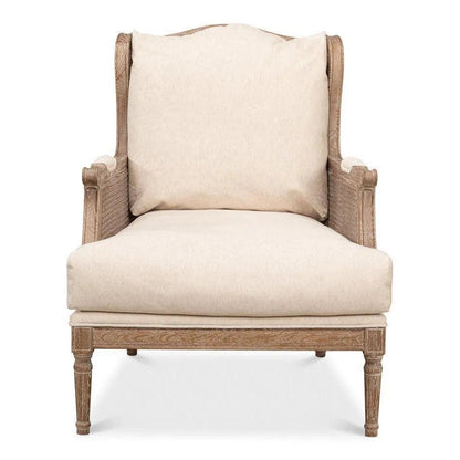 Ava Accent Chair Wingback Down Cushions - LOOMLAN - Sarreid - Accent Chairs