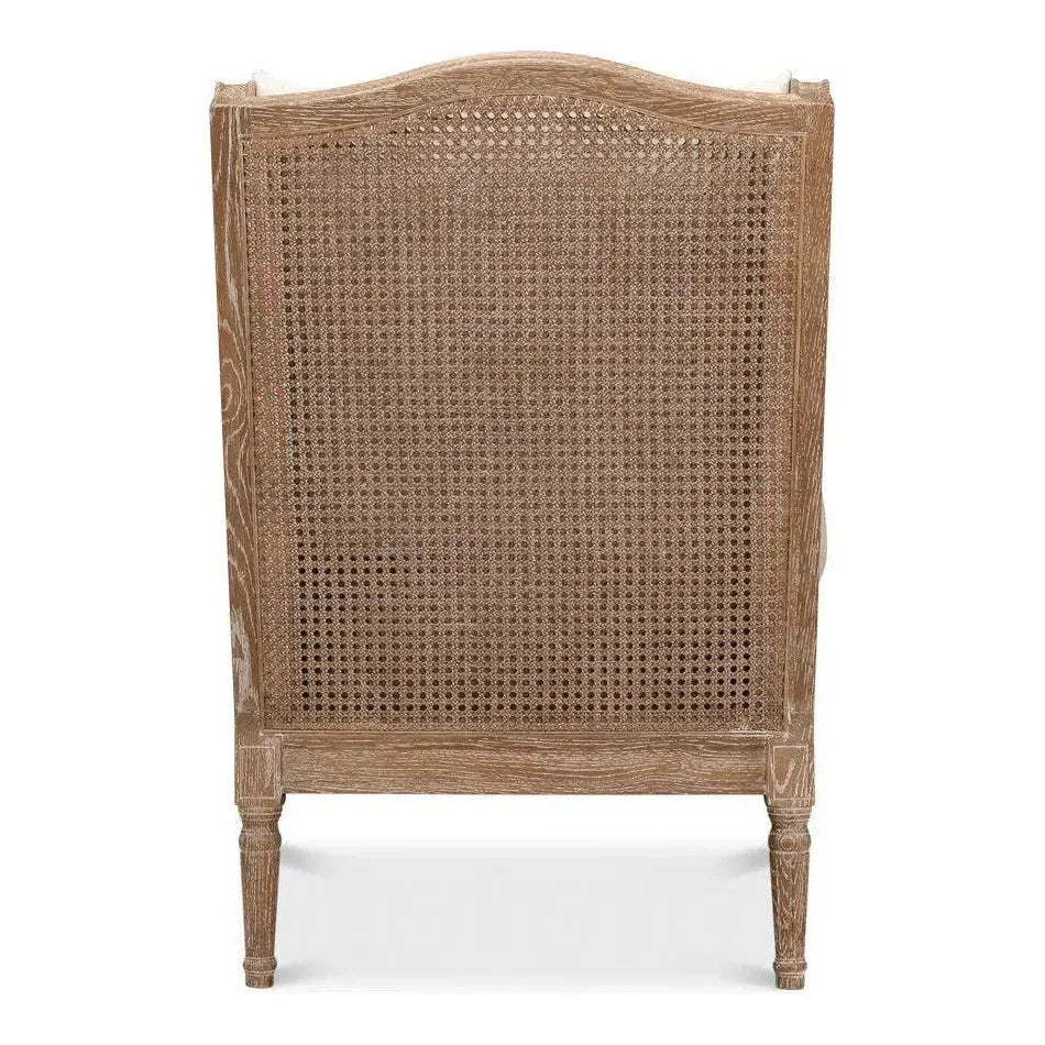 Ava Accent Chair Wingback Down Cushions - LOOMLAN - Sarreid - Accent Chairs