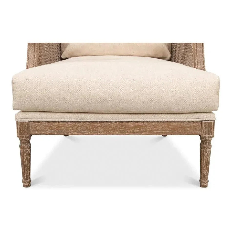 Ava Accent Chair Wingback Down Cushions - LOOMLAN - Sarreid - Accent Chairs