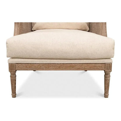 Ava Accent Chair Wingback Down Cushions - LOOMLAN - Sarreid - Accent Chairs