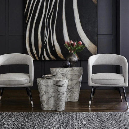 Ava Concrete Outdoor Geometric Coffee Table-Outdoor Coffee Tables-SUNPAN-LOOMLAN