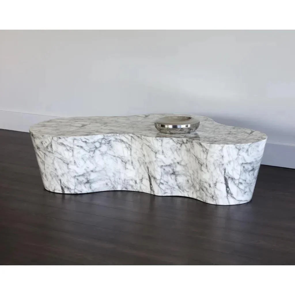 Ava Concrete Outdoor Geometric Coffee Table-Outdoor Coffee Tables-SUNPAN-LOOMLAN