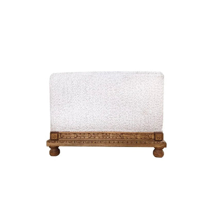 Ava Elegant Design White Fabric Chaise - LOOMLAN - Peninsula Home - Chaises