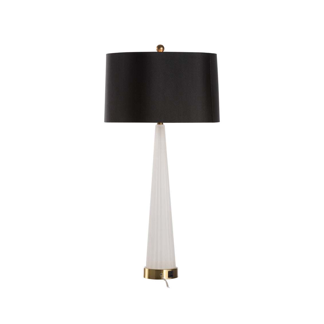 Ava Fluted Glass Table Lamp