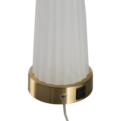 Ava Fluted Glass Table Lamp