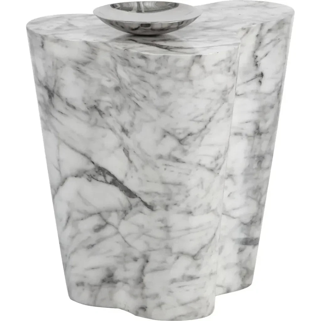 Ava StrikingConcrete Outdoor End Table - LOOMLAN - SUNPAN - Outdoor Side Tables