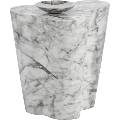 Ava StrikingConcrete Outdoor End Table - LOOMLAN - SUNPAN - Outdoor Side Tables