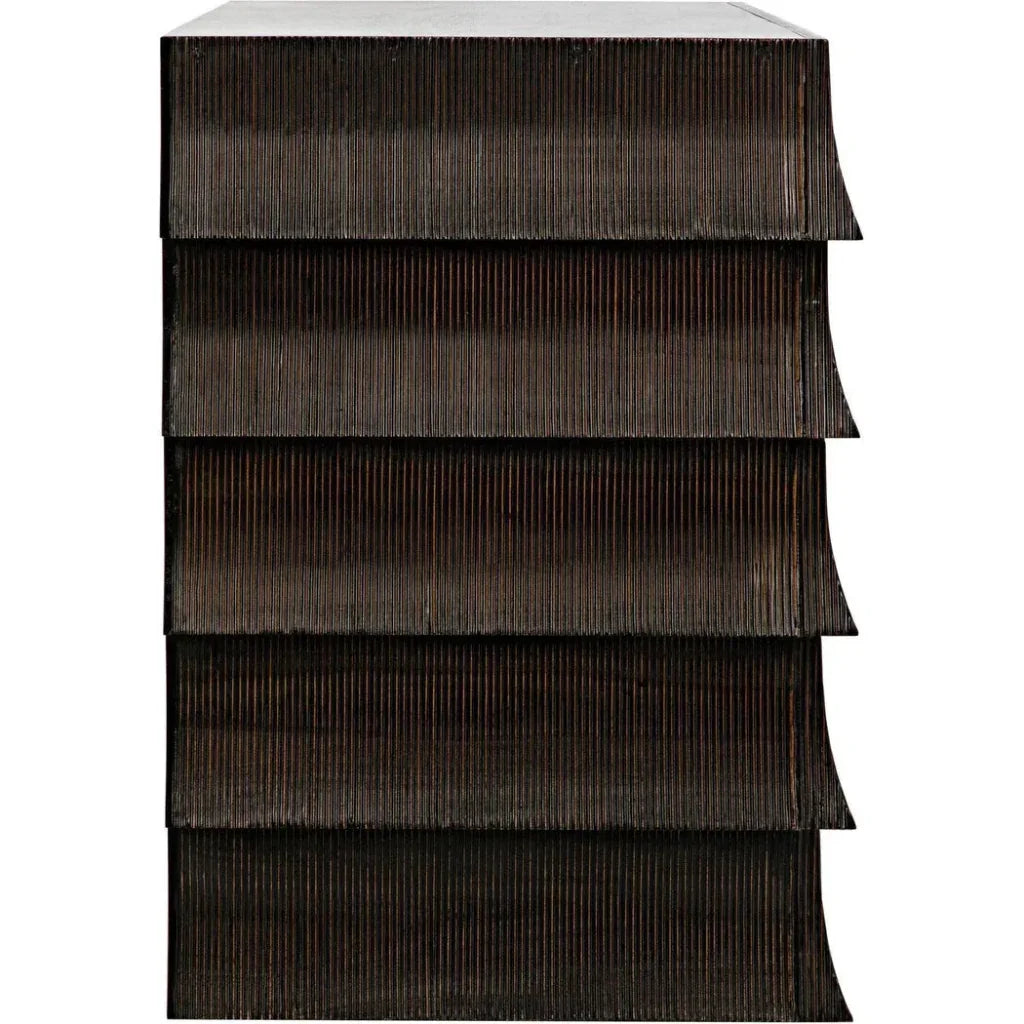 Ava Wood Black Dresser - LOOMLAN - Noir - Dressers