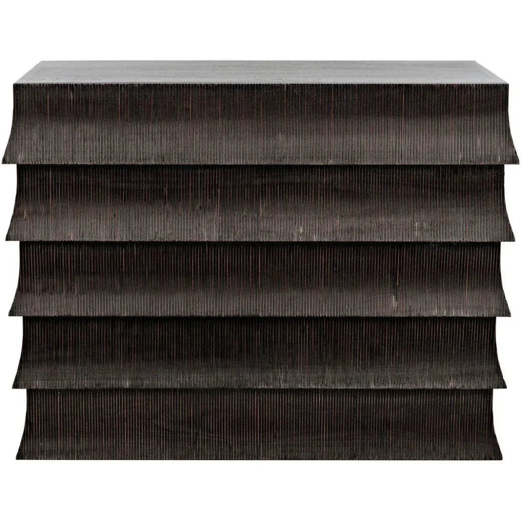 Ava Wood Black Dresser - LOOMLAN - Noir - Dressers