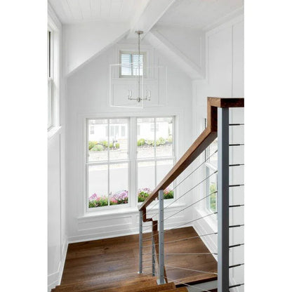 Avalon Clean White Finish Hanging Chandelier - LOOMLAN - Wildwood - Chandeliers