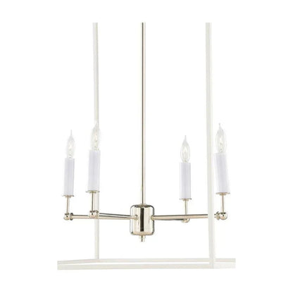 Avalon Clean White Finish Hanging Chandelier - LOOMLAN - Wildwood - Chandeliers