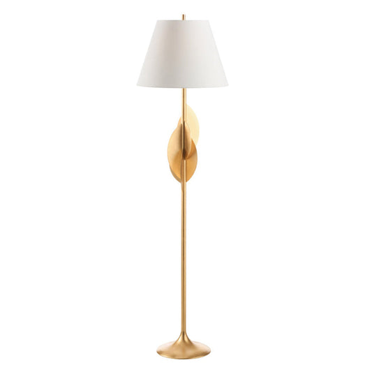 Avalon Metal Golden Floor Lamp-Floor Lamps-Wildwood-LOOMLAN