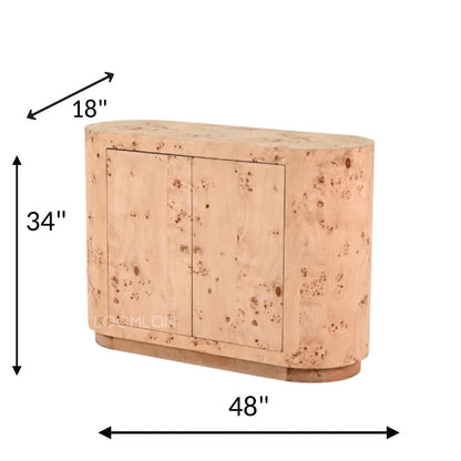 Avandrae Burl Wood Accent Cabinet