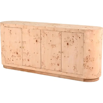 Lowen Wooden Light Brown 4 Door Sideboard - LOOMLAN - LOOMLAN - Sideboards