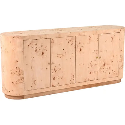 Lowen Wooden Light Brown 4 Door Sideboard - LOOMLAN - LOOMLAN - Sideboards