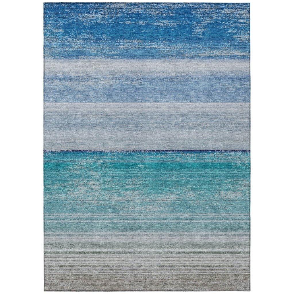 Avanora Blue Washable Indoor - Outdoor Rug - LOOMLAN - LOOMLAN Rugs - Outdoor Rugs