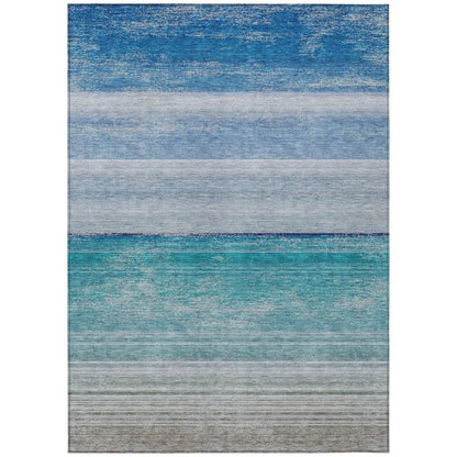 Avanora Blue Washable Indoor - Outdoor Rug - LOOMLAN - LOOMLAN Rugs - Outdoor Rugs