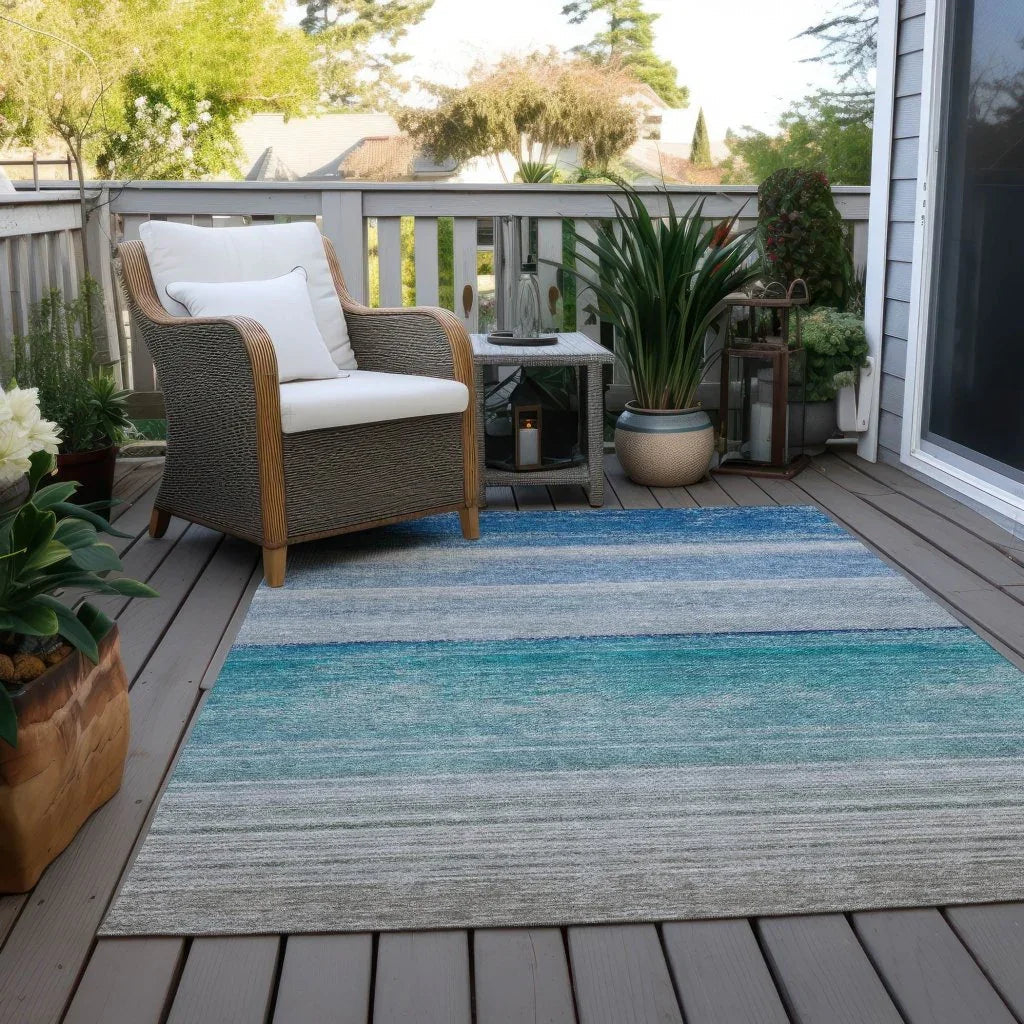 Avanora Blue Washable Indoor - Outdoor Rug - LOOMLAN - LOOMLAN Rugs - Outdoor Rugs