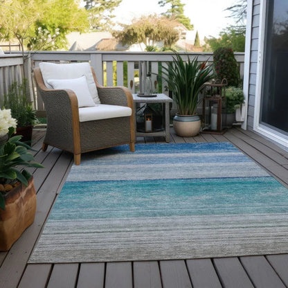 Avanora Blue Washable Indoor - Outdoor Rug - LOOMLAN - LOOMLAN Rugs - Outdoor Rugs