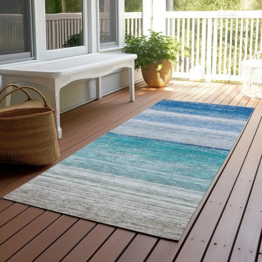 Avanora Blue Washable Indoor - Outdoor Rug - LOOMLAN - LOOMLAN Rugs - Outdoor Rugs