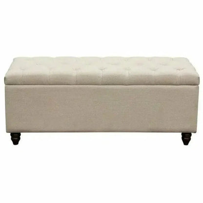 Ave Tufted Lift - Top Storage Trunk Desert Sand Linen - LOOMLAN - Diamond Sofa - Ottomans