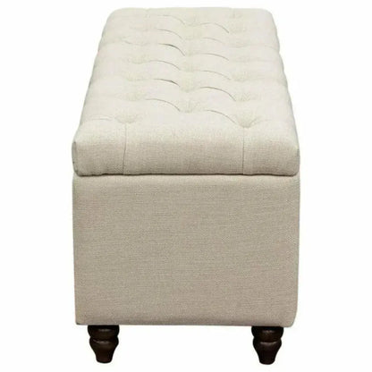 Ave Tufted Lift - Top Storage Trunk Desert Sand Linen - LOOMLAN - Diamond Sofa - Ottomans