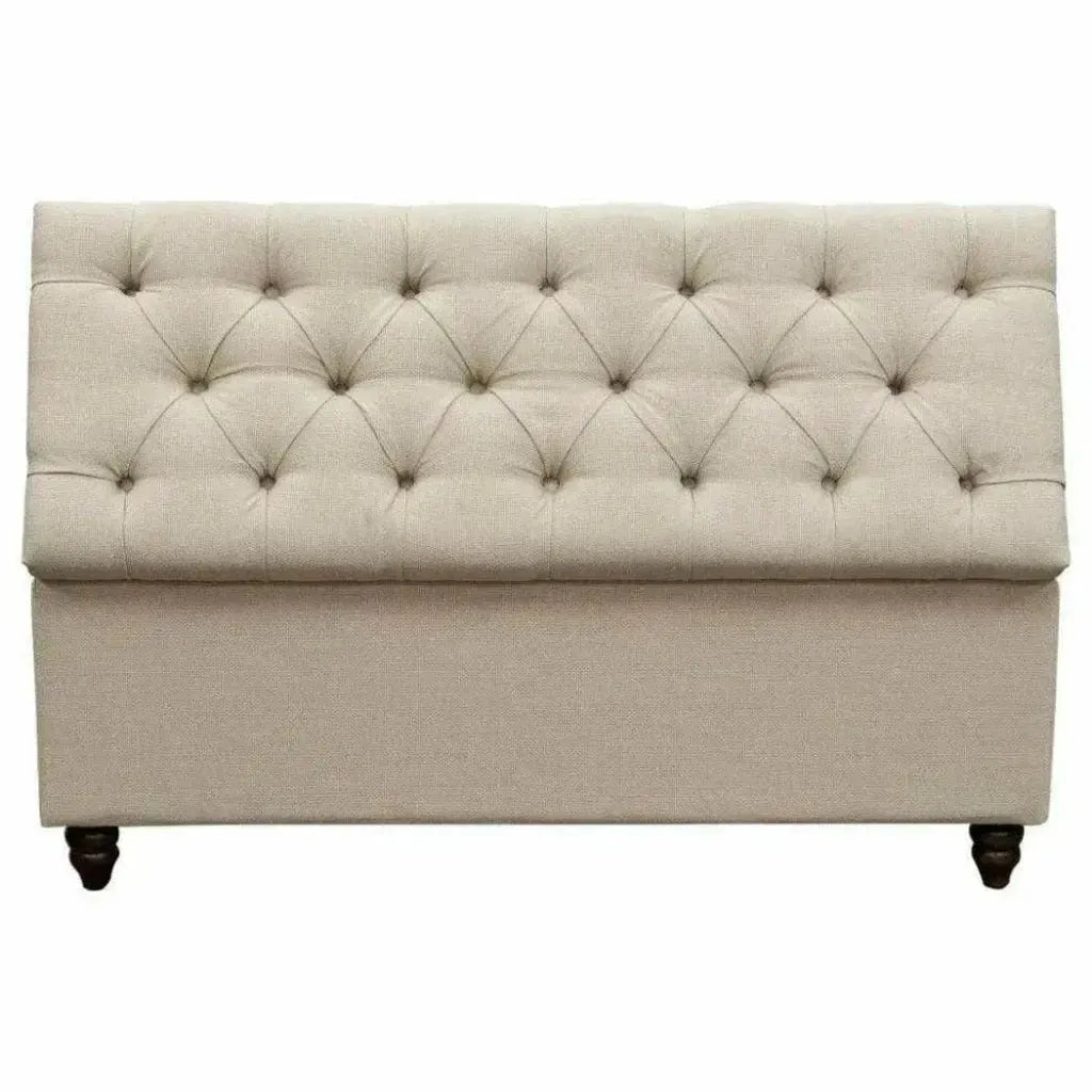 Ave Tufted Lift - Top Storage Trunk Desert Sand Linen - LOOMLAN - Diamond Sofa - Ottomans