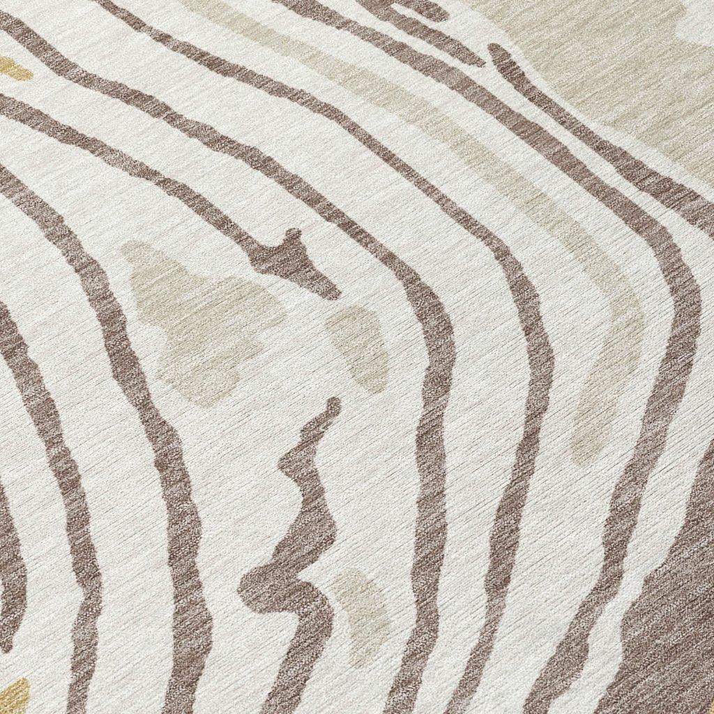 Avelia Brown Washable Indoor-Outdoor Rug-Outdoor Rugs-LOOMLAN Rugs-LOOMLAN