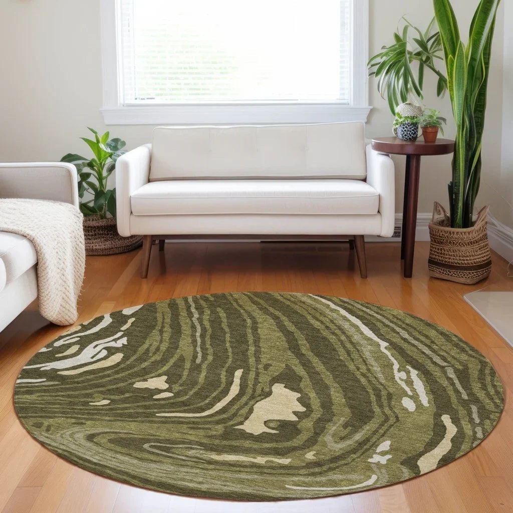 Avelia Green Washable Indoor-Outdoor Rug-Outdoor Rugs-LOOMLAN Rugs-LOOMLAN