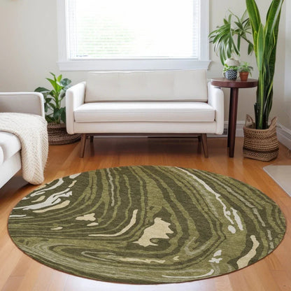 Avelia Green Washable Indoor-Outdoor Rug-Outdoor Rugs-LOOMLAN Rugs-LOOMLAN
