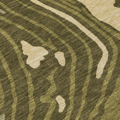 Avelia Green Washable Indoor-Outdoor Rug-Outdoor Rugs-LOOMLAN Rugs-LOOMLAN