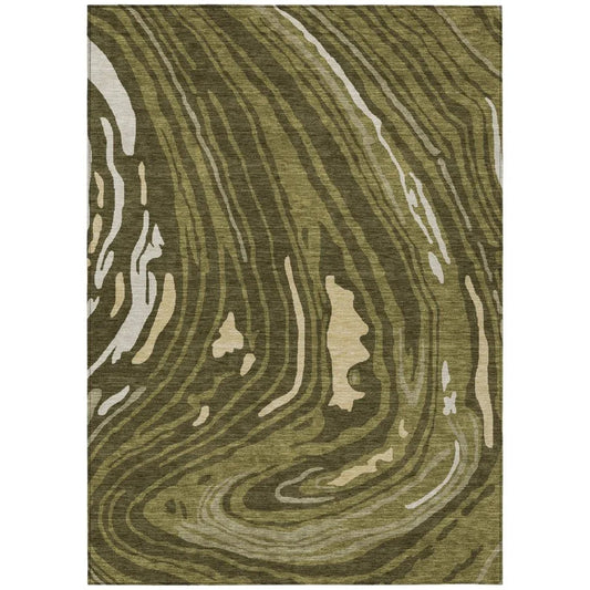 Avelia Green Washable Indoor-Outdoor Rug-Outdoor Rugs-LOOMLAN Rugs-2'6" x 3'10"-LOOMLAN