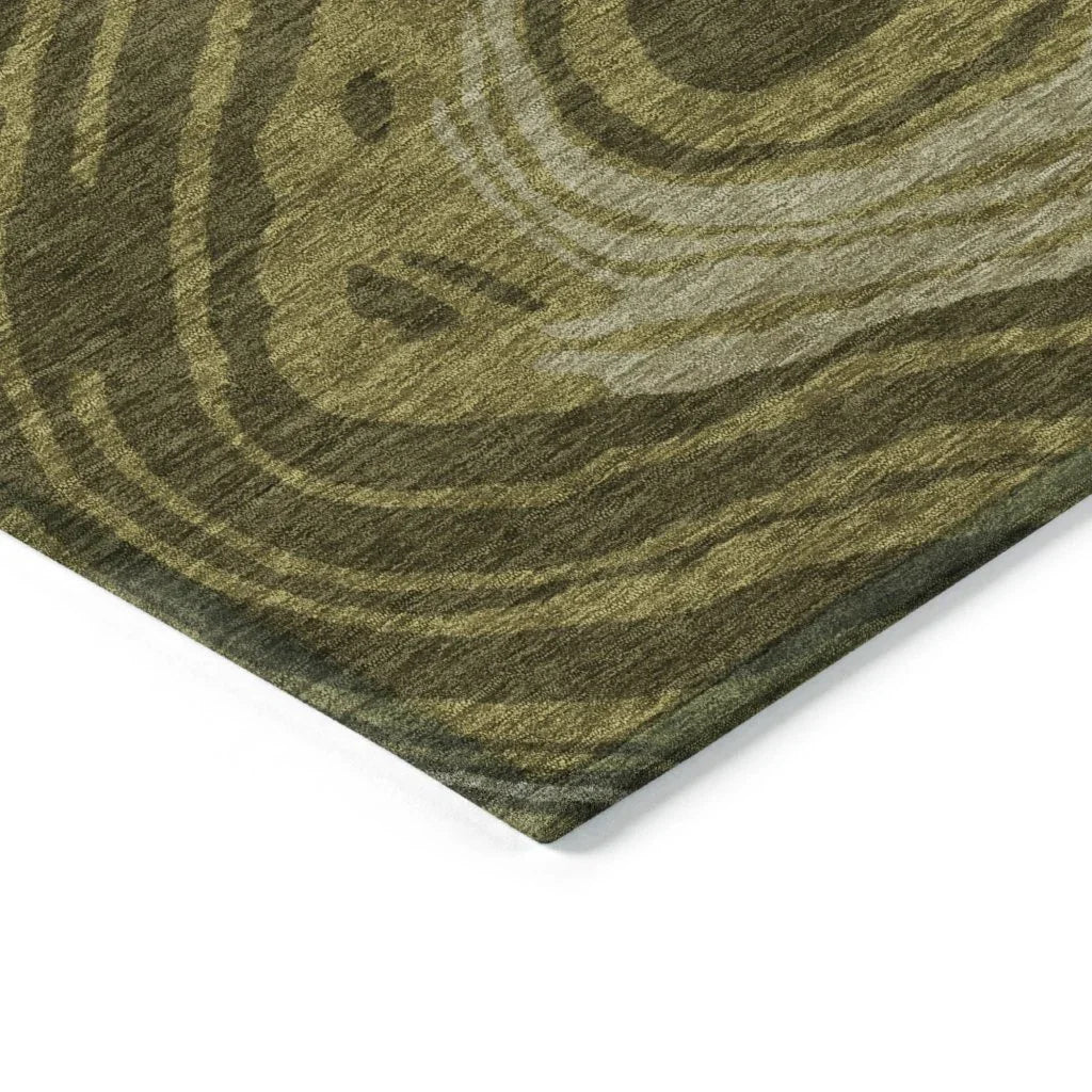 Avelia Green Washable Indoor-Outdoor Rug-Outdoor Rugs-LOOMLAN Rugs-LOOMLAN