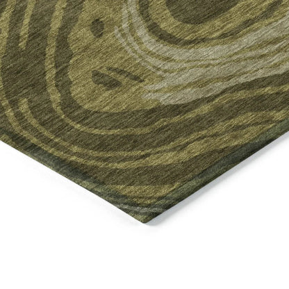 Avelia Green Washable Indoor-Outdoor Rug-Outdoor Rugs-LOOMLAN Rugs-LOOMLAN