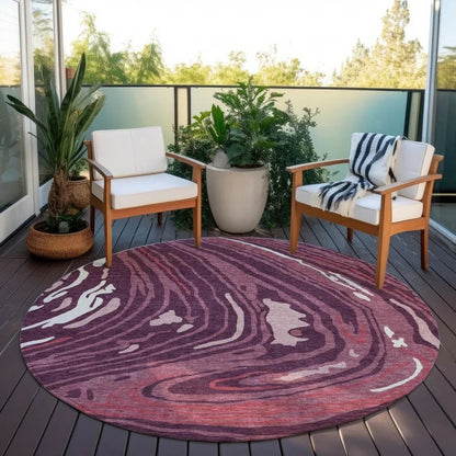 Avelia Red Washable Indoor-Outdoor Rug-Outdoor Rugs-LOOMLAN Rugs-LOOMLAN