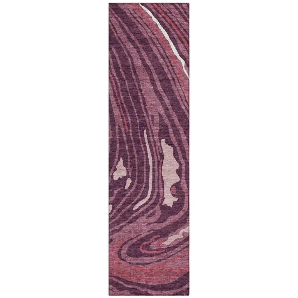 Avelia Red Washable Indoor-Outdoor Rug-Outdoor Rugs-LOOMLAN Rugs-2'3" x 7'6"-LOOMLAN