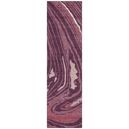 Avelia Red Washable Indoor-Outdoor Rug-Outdoor Rugs-LOOMLAN Rugs-2'3" x 7'6"-LOOMLAN