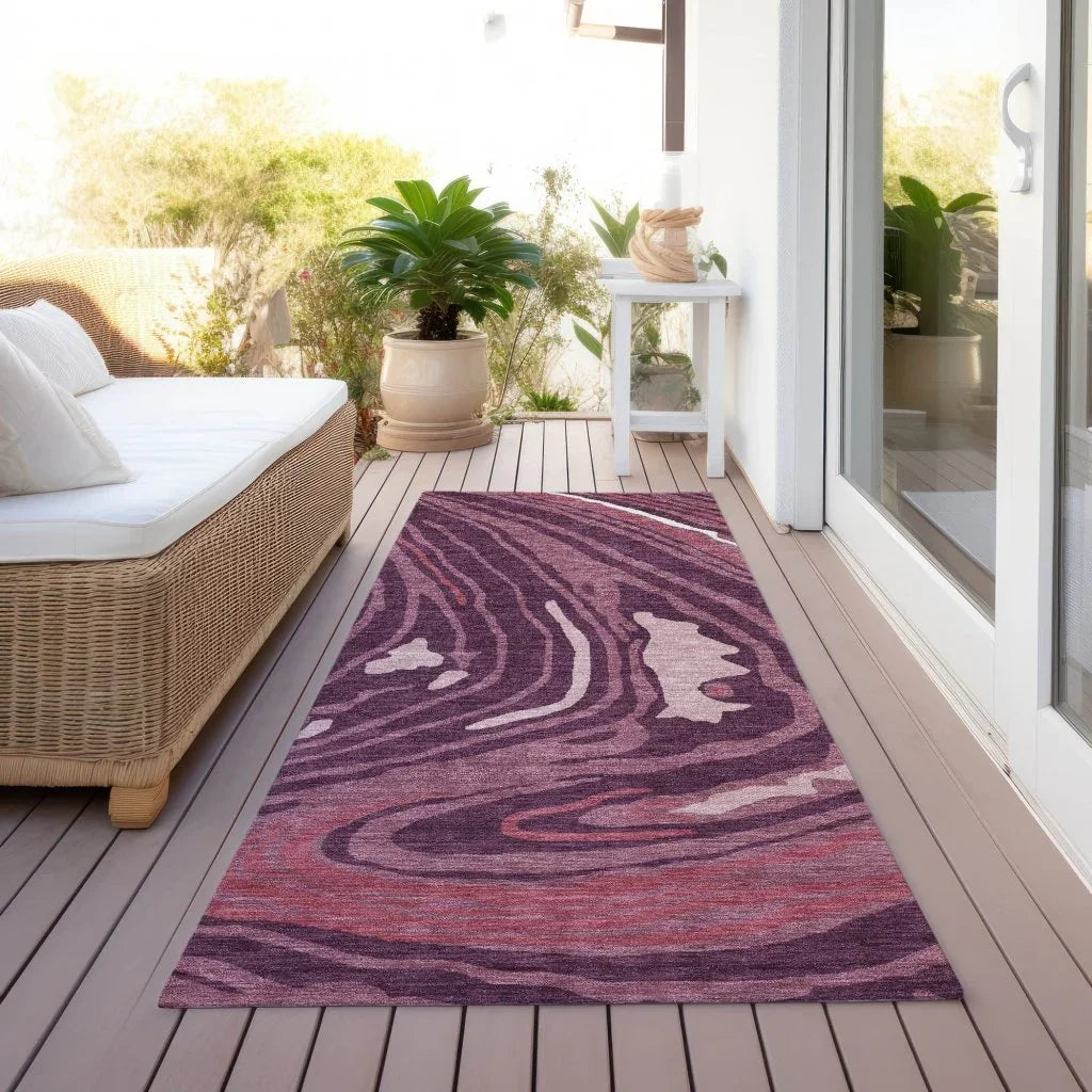 Avelia Red Washable Indoor-Outdoor Rug-Outdoor Rugs-LOOMLAN Rugs-LOOMLAN