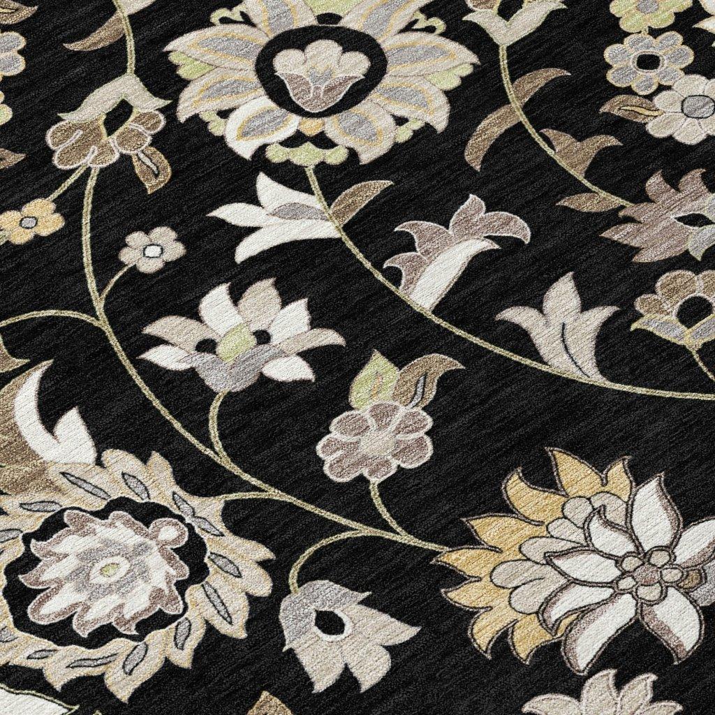 Aveline Black Washable Indoor-Outdoor Rug-Outdoor Rugs-LOOMLAN Rugs-LOOMLAN