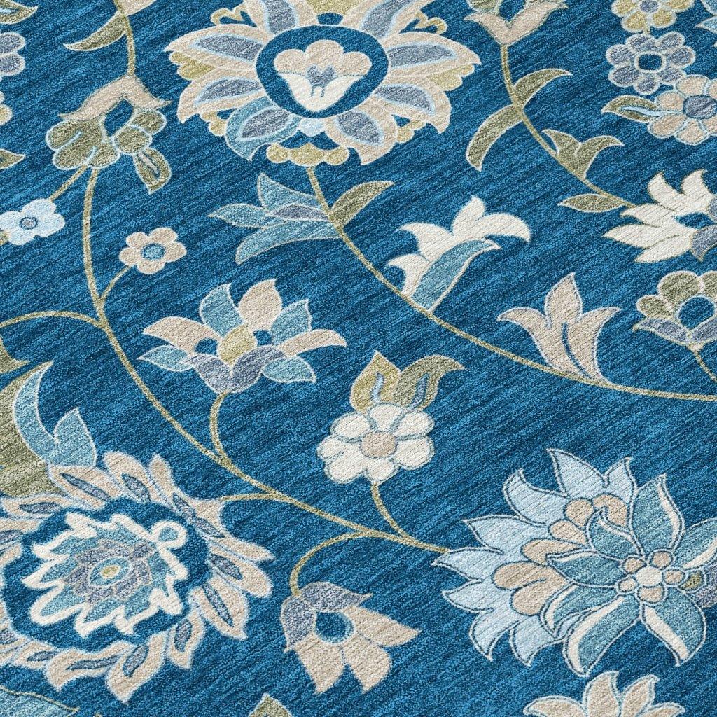 Aveline Blue Washable Indoor-Outdoor Rug-Outdoor Rugs-LOOMLAN Rugs-LOOMLAN